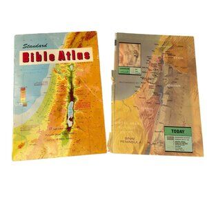 Bible Atlas Book Vintage Full Color Maps Historical Insights 1969 Biblical Lands